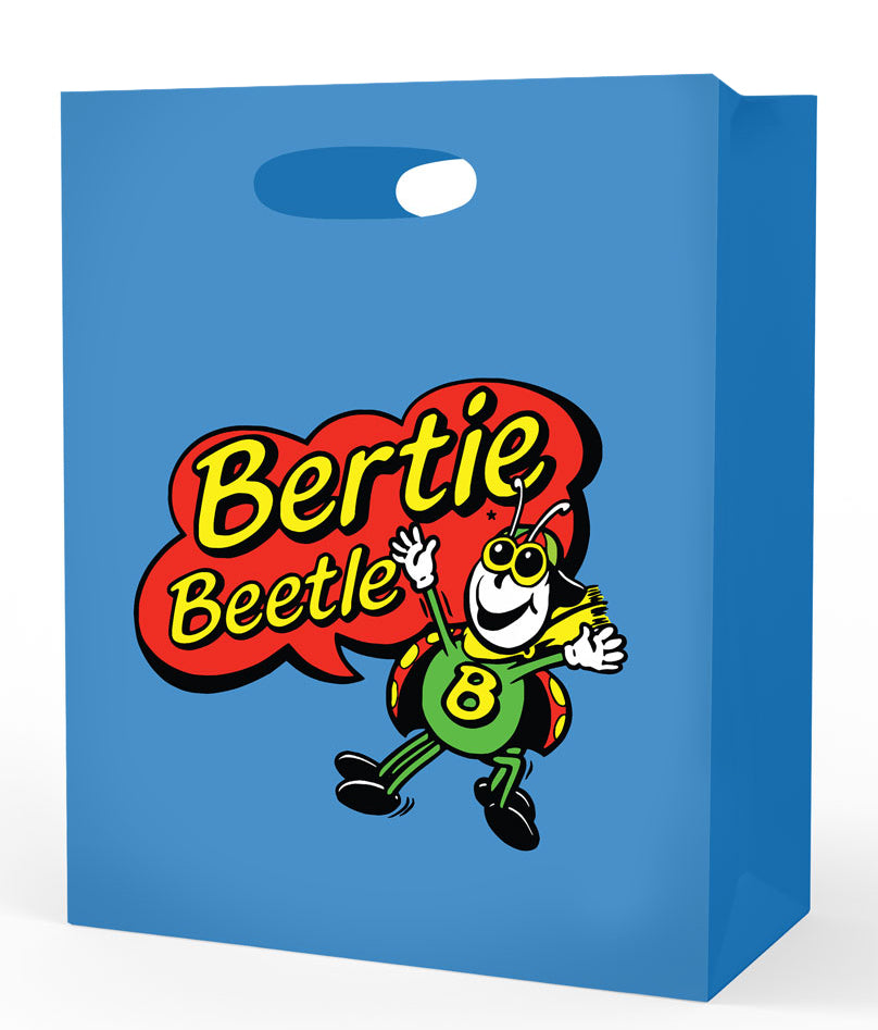 Bertie Beetle Blue Paper Bags (Small) | 250 units